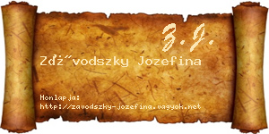 Závodszky Jozefina névjegykártya